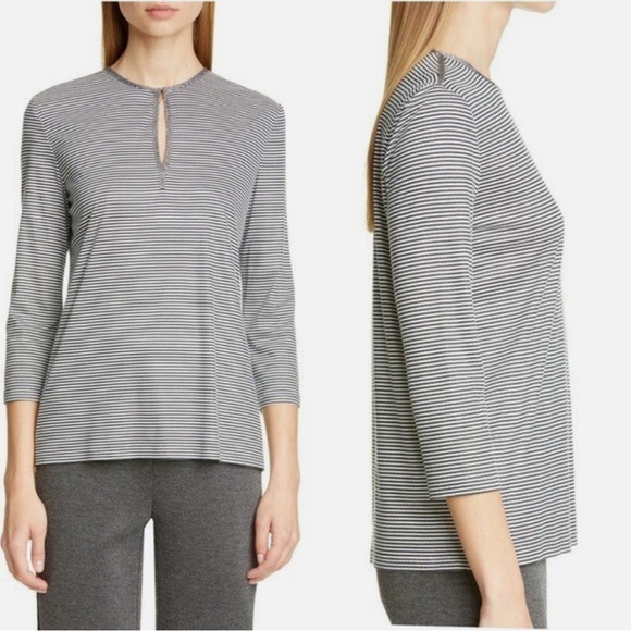 St John’s Mini Stripe 3/4 Sleeve Shirt - Picture 1 of 6